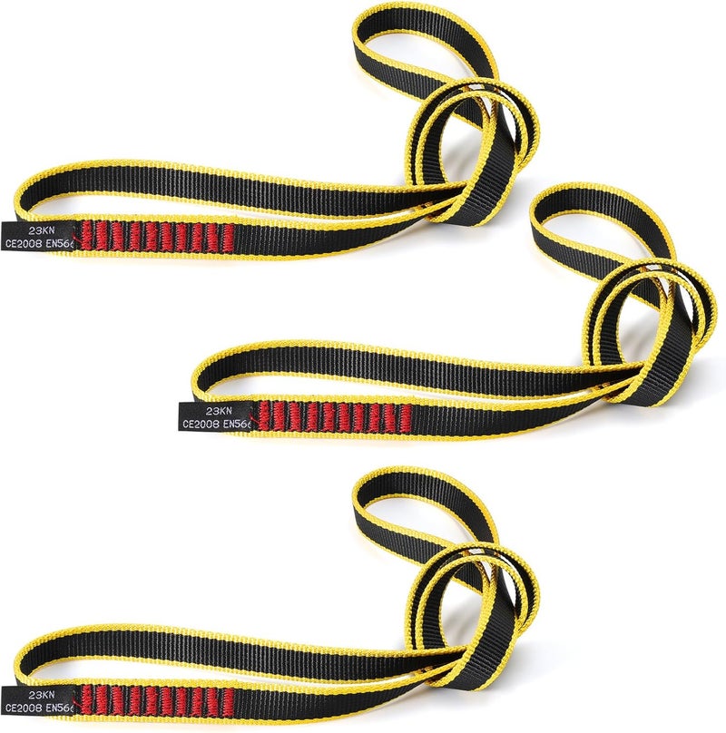 VFKENA 20MM Nylon Climbing Sling Runner 23KN CE2008/EN566 Rock Climbing Webbing Straps for Rock Climbing, Rappelling, Swing, Yoga Hammock etc - Image 1